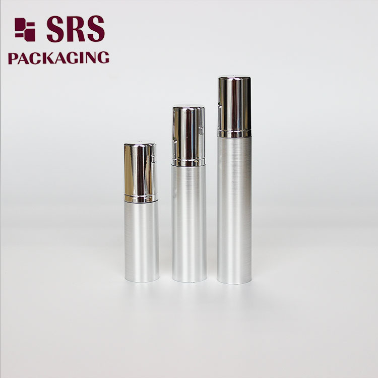 A003 SRS Mini Empty 5ml 10ml Silver Airless Sample Bottle